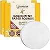 Katbite 4 Inch 400Pcs Parchment Paper Rounds, Round Parchment Paper for Cake Baking, Air Fryer Liners, Freezing, Tortilla Press(2 Pack of 200Pcs)