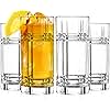 Barski Highball Glass - Drinking Glasses - Set of 4 - Hiball Tumblers - Glass Crystal Tumbler - for Water, Juice, Beer, Mixed Cocktails, Mojito Glass, Tom Collins Bar Glassware, 12 oz, Made in Europe