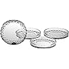 Barski European Crafted Cut Crystal Coasters, 4.25" Diameter, Manufactured in Europe, Set of 4