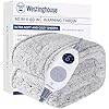 Westinghouse Electric Blanket Throw Size, Soft Plush Sherpa Heated Blanket with 6 Heating Levels & 2-10 Hours Auto-Off, Machine Washable, 50x60 inches, Light Grey