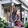 FLAGWIX Patriot American Dog Flags - Four Labrador Retriever Dogs Double Sided Flag - 4th of July Decorations for Home, Outside, House Flag 30x40 Heavy Duty Canvas, Decorative Indoor Outdoor Flag