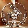 Fastpeace 2024 New Home Ornament, Home Sweet Home Crystal Ornament, New House Christmas Ornament 2024, Glass New Home Ornament 2024, House Warming Gifts New Home, Housewarming Gifts for New House