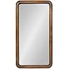 Kate and Laurel Pao Modern Rounded Rectangular Wall Mirror, 17 x 32, Walnut, Decorative Mid-Century Tall Wood Mirror with Radius Corners for Vertical or Horizontal Display