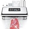 INKBIRD Vacuum Sealer Machine with 160W Double Pump, Full Automoatic Pro Vacuum Sealer for Food Preservation with Liquid/Moist/Dry Food, Food Sealer with Removable Drip Tray, Roll Storage and Cutter