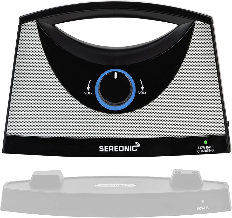 Extra Speaker Receiver Only for SEREONIC Wireless TV Speaker System – TRANSMITTING Base and Audio Cables NOT Included – Pairs with BT-200 for Use of Multiple Speakers Around The House