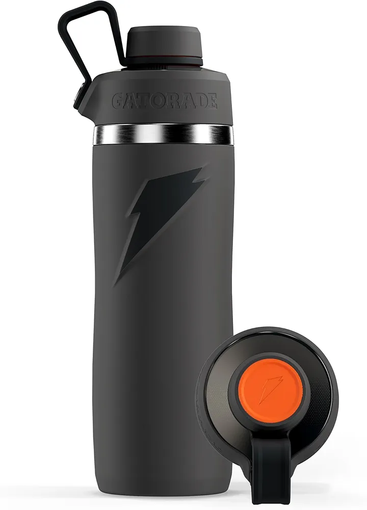 Gatorade 'Overtime' 22oz Stainless Steel Bottle, Twist Cap, Grey