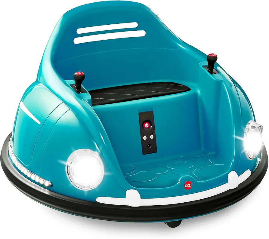 Best Choice Products 6V Electric Kids Ride On Bumpin Bumper Car, 1.5 - 6 Years Old, Parent Remote Control, 360 Degree Spin, Lights, Sounds - Blue