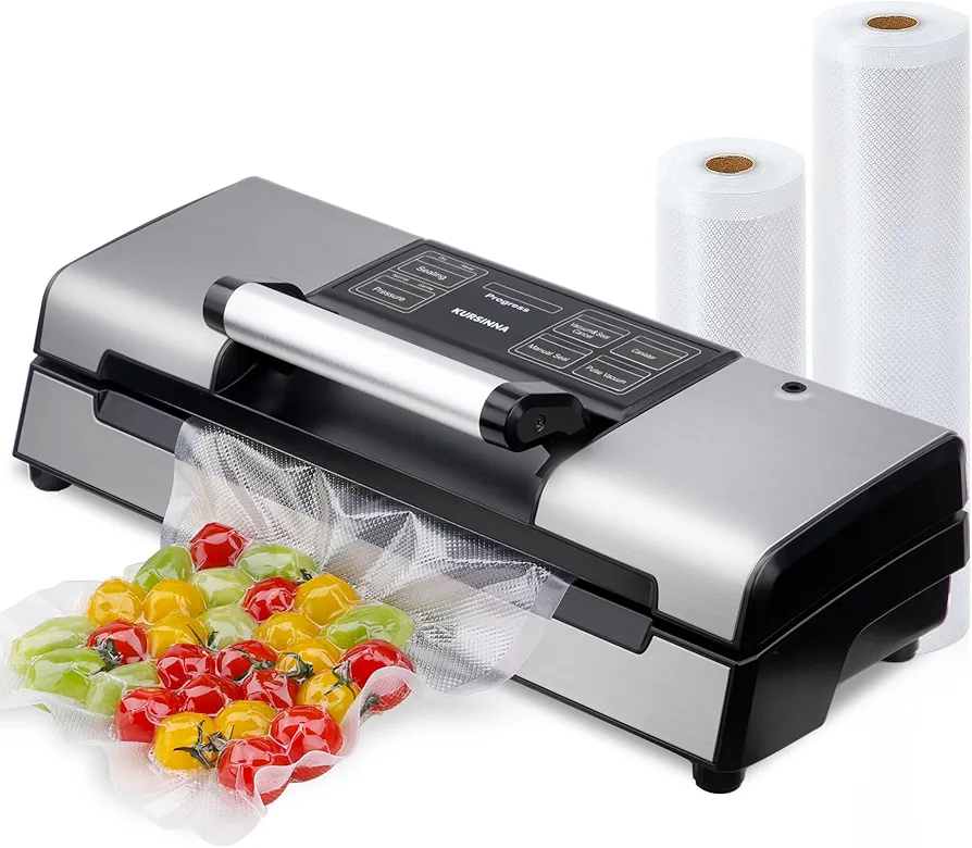 Automatic Vacuum Sealer Machine, 8 in 1 Multi-function Dry/Moist Modes For Food Preservation, Powerful Food Sealer with Built-in Cutter and Bag Storage | VS5738