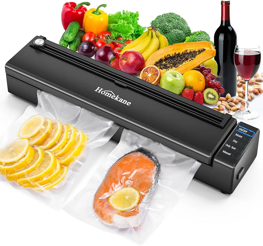 Vacuum Sealer Machine 80kPa with Dry & Moist Automatic Modes Built-in Cutter Vacuum Food Sealer with External Vacuum System Multifonction for All Saving Needs