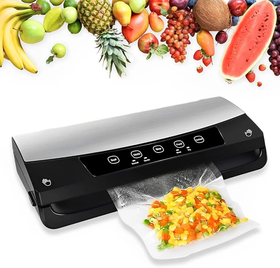 Vacuum Food Sealer Machine -Dry & Moist Food Saver Vacuum Sealer Machine w/Vacuum Sealer Bags for Food -Food Savers Sealers for Kitchen Gadgets -Fresh Sealer Kitchen Accessories -Freezer Wrap Machine