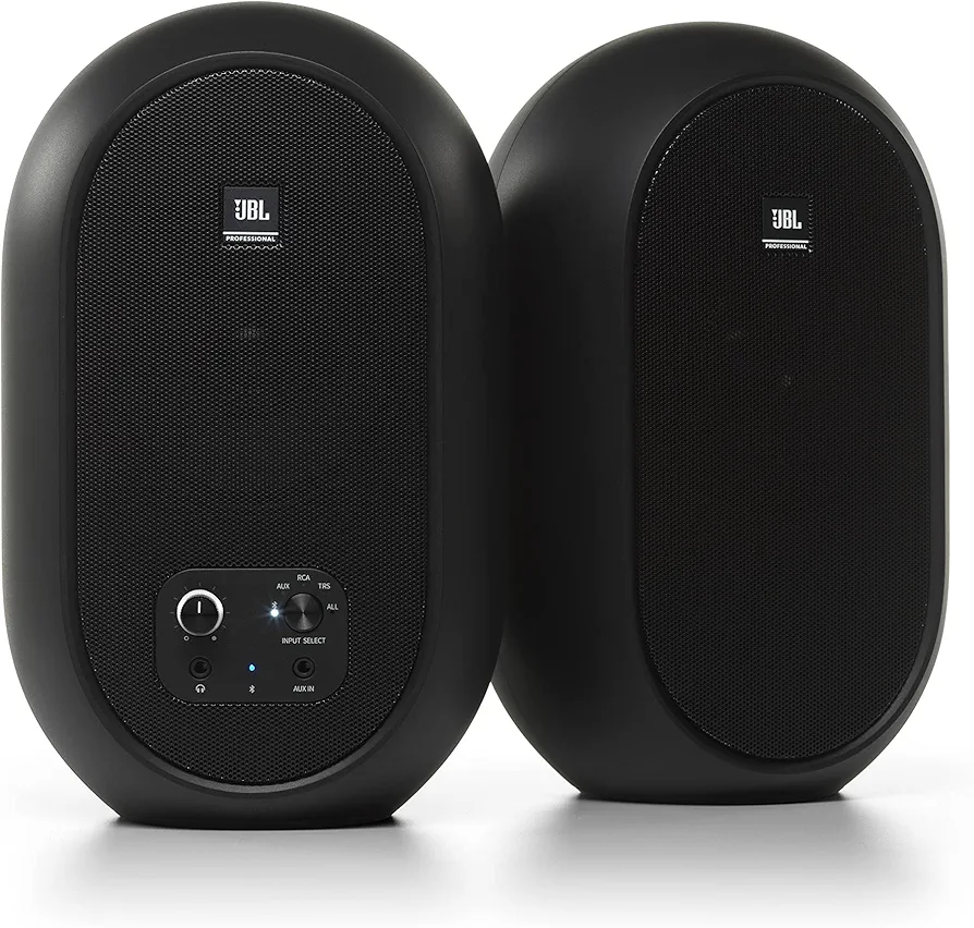 JBL Professional 1 Series 104-BT Compact Desktop Reference Monitors with Bluetooth, Black, Sold as Pair, 4.5-inch Speaker