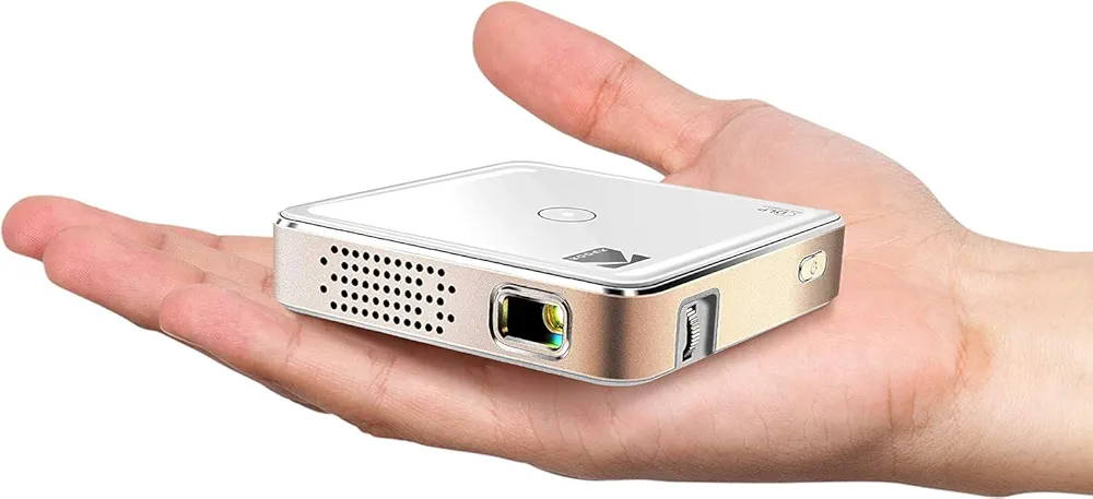 Kodak Ultra Mini Portable Projector - HD 1080p support LED DLP Rechargeable Pico Projector - 100" Display, Built-in Speaker - HDMI, USB and Micro SD - Compatible with iPhone iPad, Android Phones