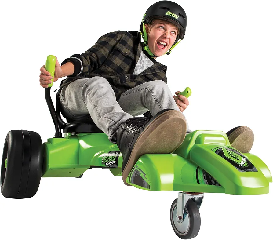 Huffy Green Machine Vortex 12V Battery Powered Ride On, Ideal for Ages 8+, Easy to Operate, Adjustable Frame, Endless Fun, Balanced Spins and Wheelies, 8 MPH, Max Weight 150 Pounds