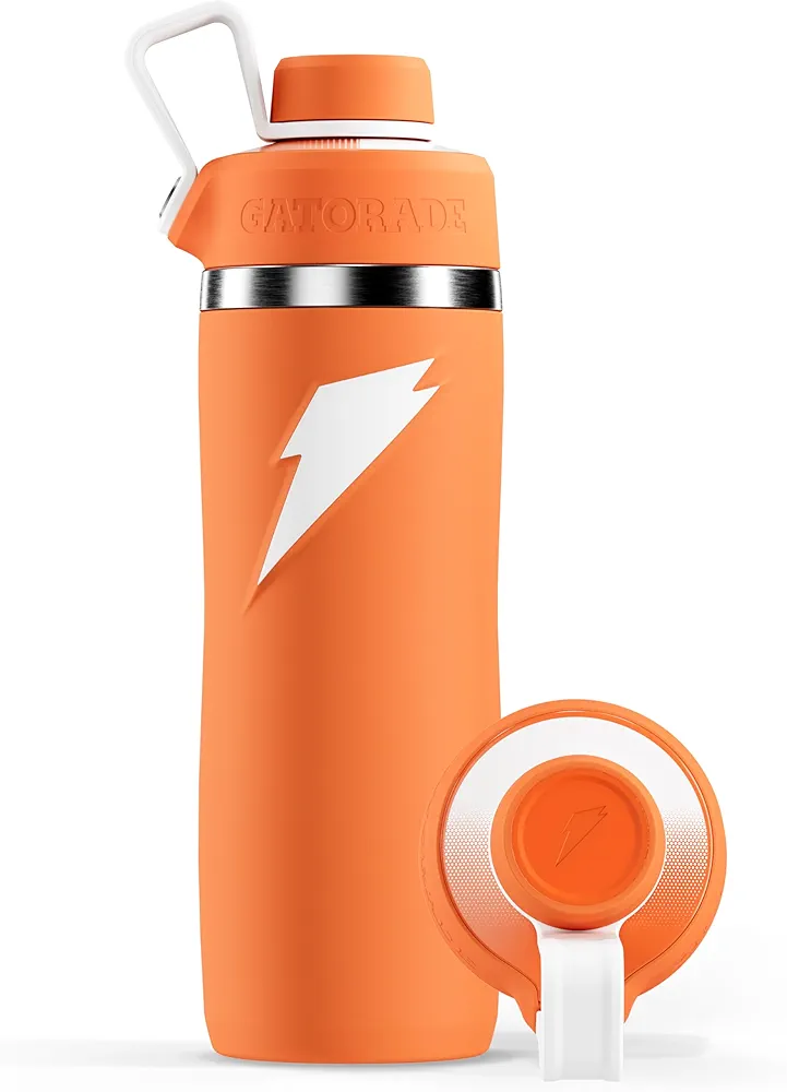 Gatorade 'Overtime' 22oz Stainless Steel Bottle, Twist Cap, Orange