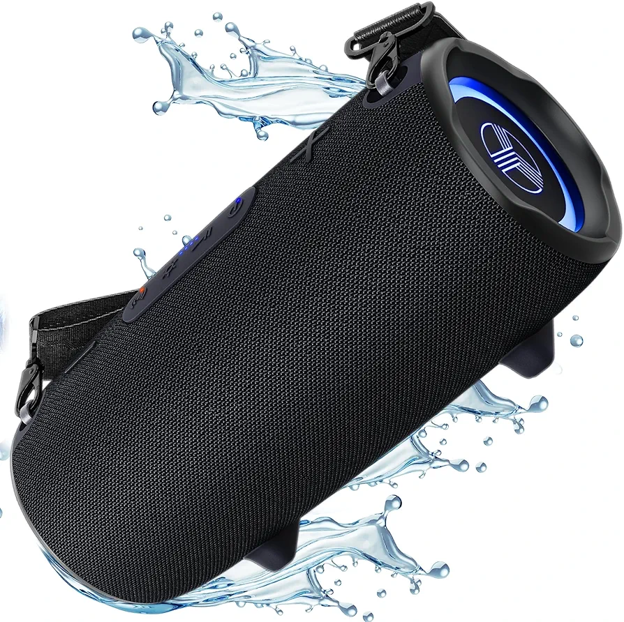 TREBLAB HD-Max - Bluetooth Speaker Wireless - Loud 60W Stereo, Powerbank, 20H Battery, IPX6 Waterproof, TWS, Portable Speaker with Deep Bass, Wireless Outdoor Loud Speaker w/Type-C & Carrying Strap