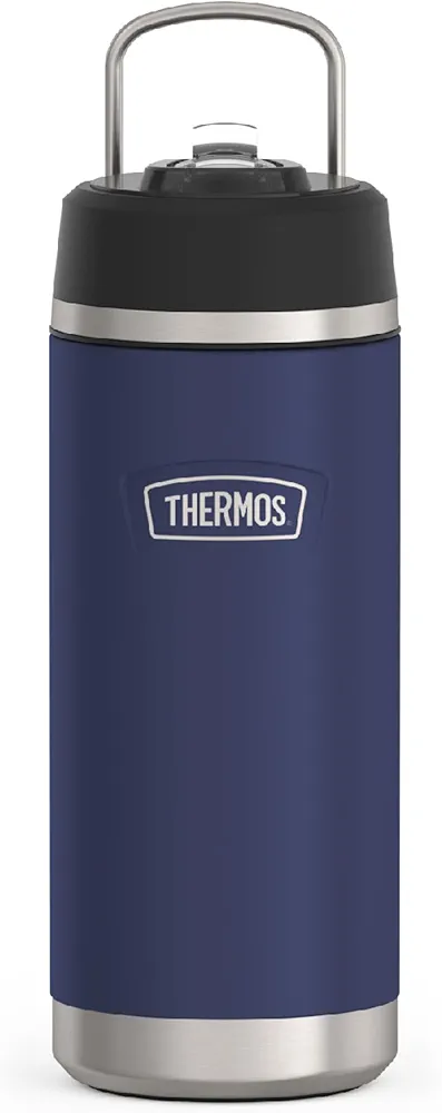 THERMOS ICON SERIES Insulated Water Bottle with Straw Lid - 18 Ounce, Navy - Stainless Steel Vacuum Insulated Water Bottle with Straw Lid