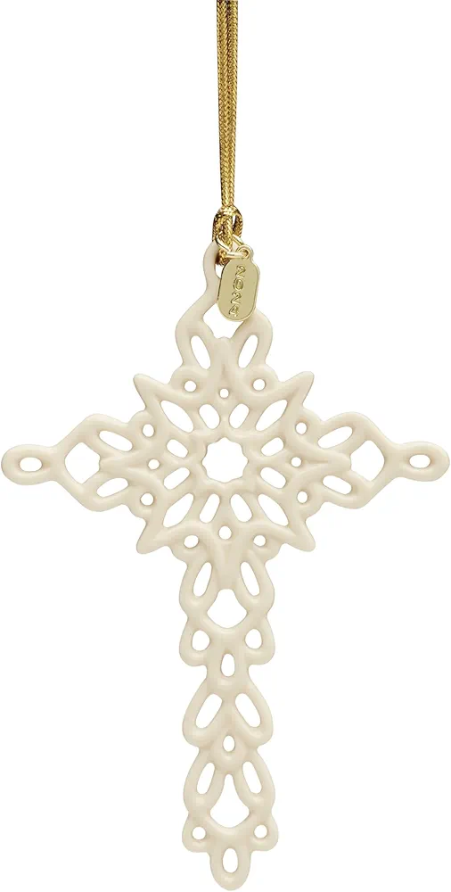 Lenox 895771 2024 Snow Fantasies Cross Ornament, Christmas