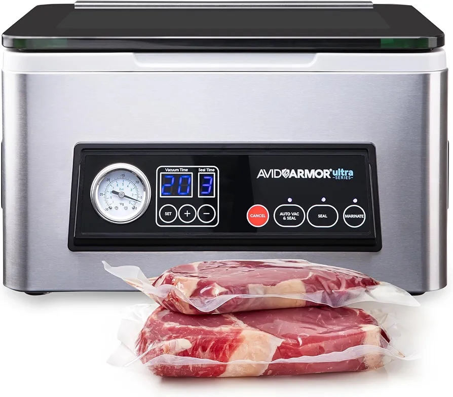 Avid Armor Chamber Vacuum Sealer Machine USV20 Ultra Series for Wet Foods, Meat Vacuum Packing Machine, Compact with 11.5-Inch Vaccum Sealer Bar